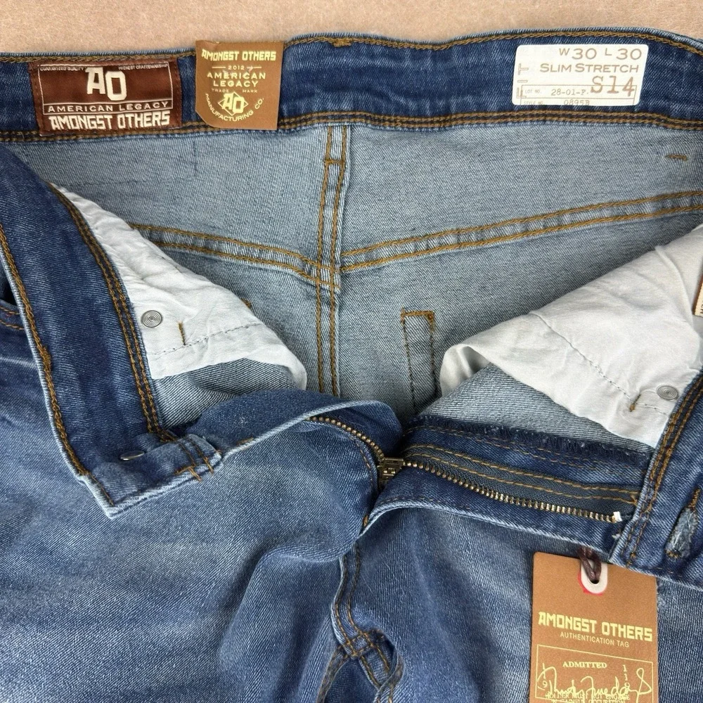 Amongst Others‎ Men’s Jeans 30 Blue Faded Slim Straight Stretch American Legacy